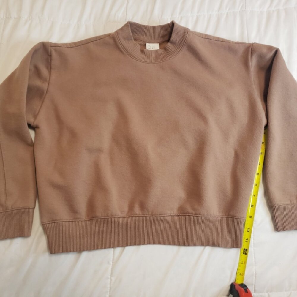 Women's A New Day Crewneck Sweatshirt Size M Medium Boxy Fit Mocha